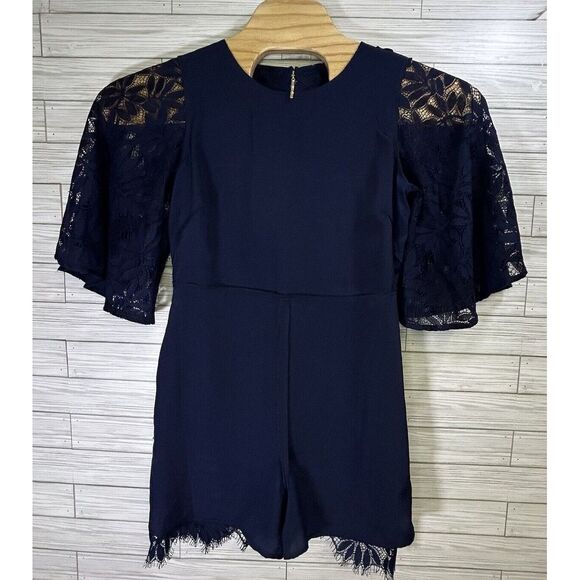 Lilly Pulitzer Women's Jackelin Romper Dress True Navy Fern Gallery Lace Size 8 - Picture 7 of 11